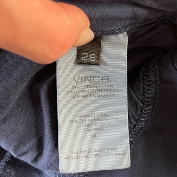VINCE Skinny Jeans Blue Marine Wash Low Mid Rise Stretch Riley Legging - Size 28 - Picture 9 of 11